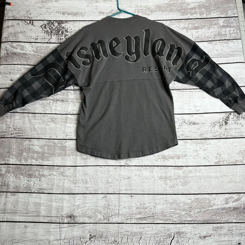 Disneyland Resort Mickey Mouse Spirit Jersey Adult XS Dark‎ Gray Plaid Checkered